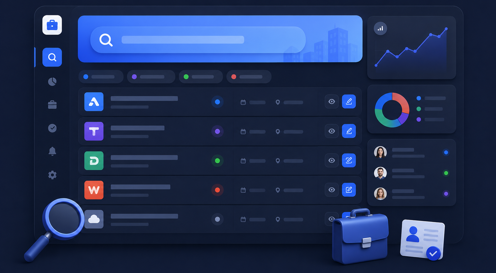 Search-job  –  Tableau de bord de suivi de candidatures